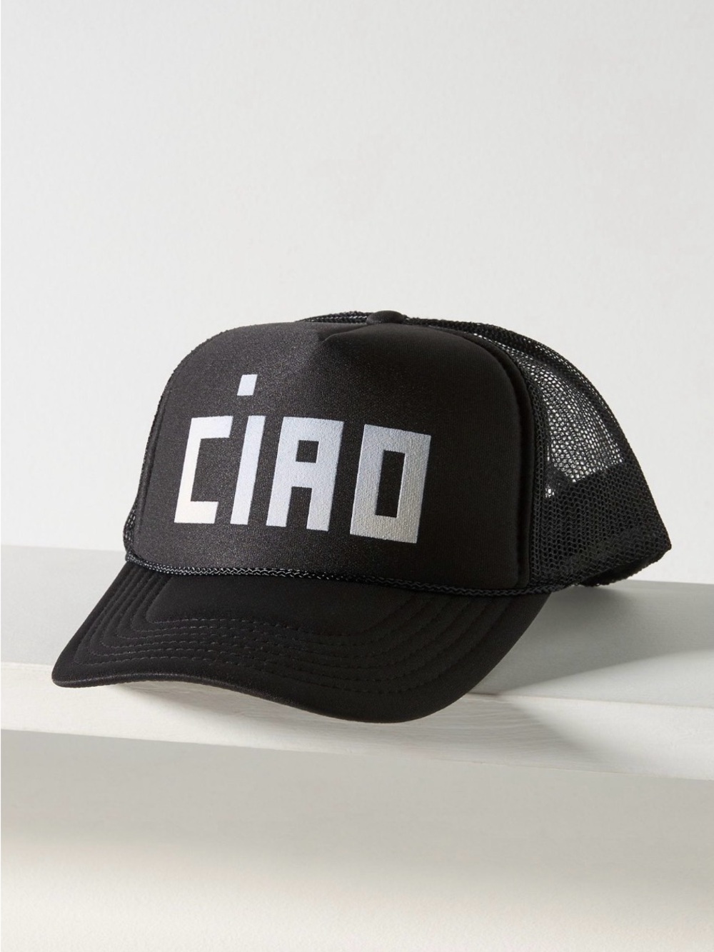 Clare V. CIAO Black Trucker Hat
